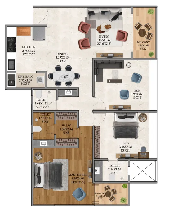 Eon Homes Hinjewadi 2 BHK Price